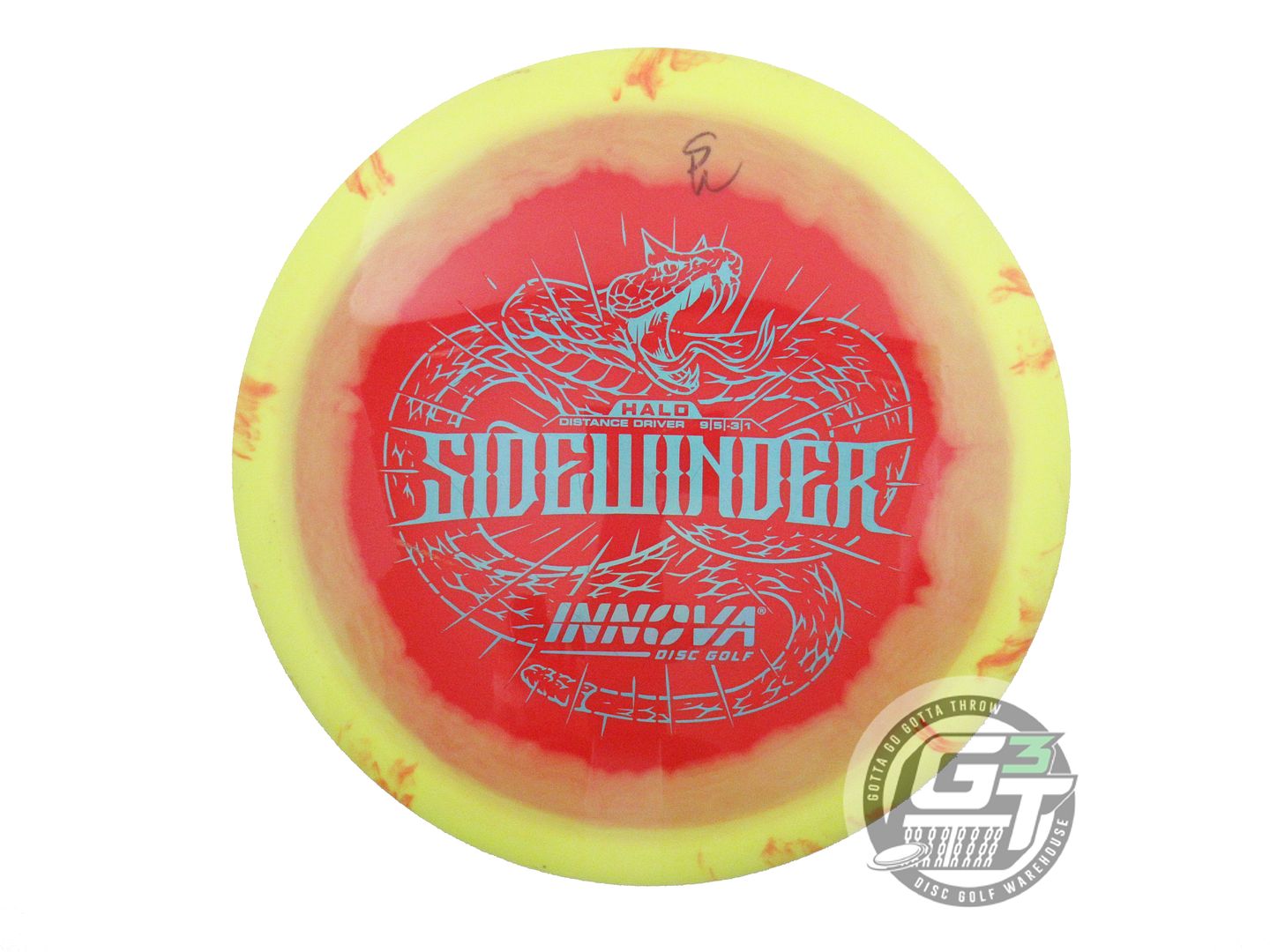 USED Innova Halo Star Sidewinder 160g Yellow-Red Distance Driver Golf Disc