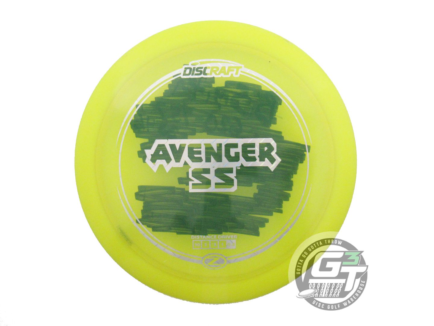 USED Discraft Z Avenger SS 175g Yellow Diamond Plate Foil Distance Driver Disc