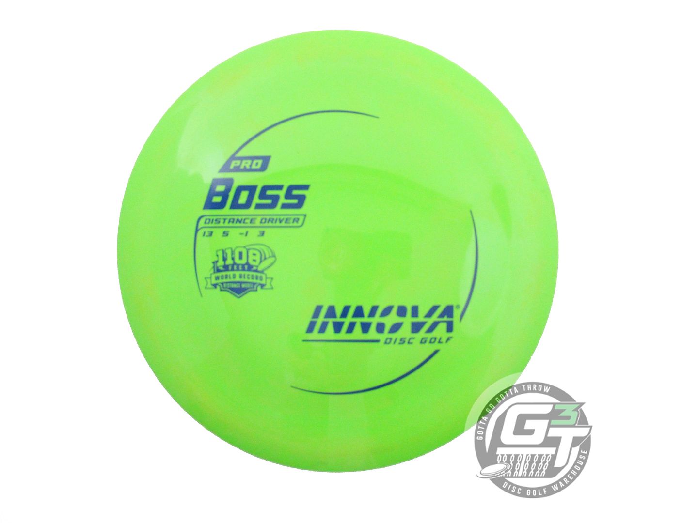 USED Innova Pro Boss 169g Lime Blue Stamp Distance Driver Golf Disc