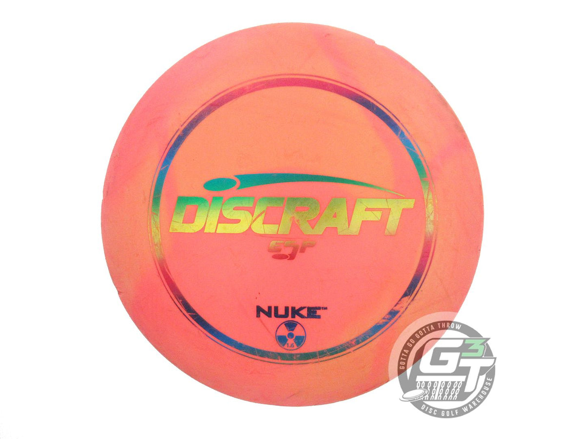 USED Discraft ESP Nuke 176g Orange Rainbow Foil PFN Distance Driver Golf Disc