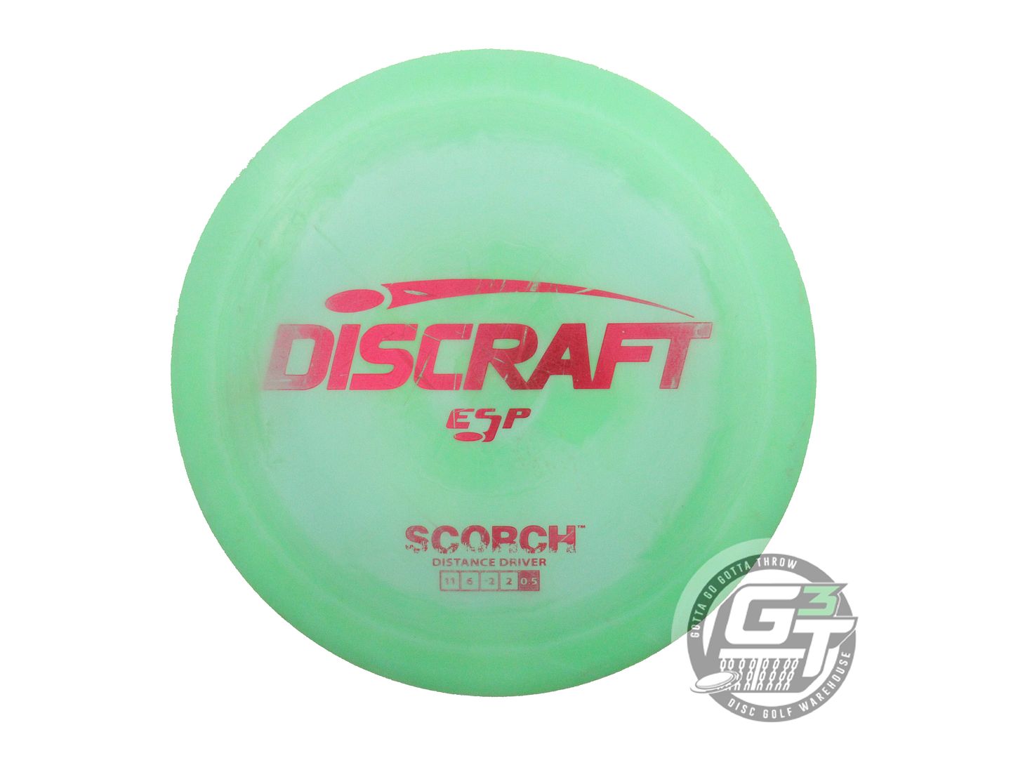 USED Discraft ESP Scorch 174g Lime-Teal Red Foil Distance Driver Golf Disc