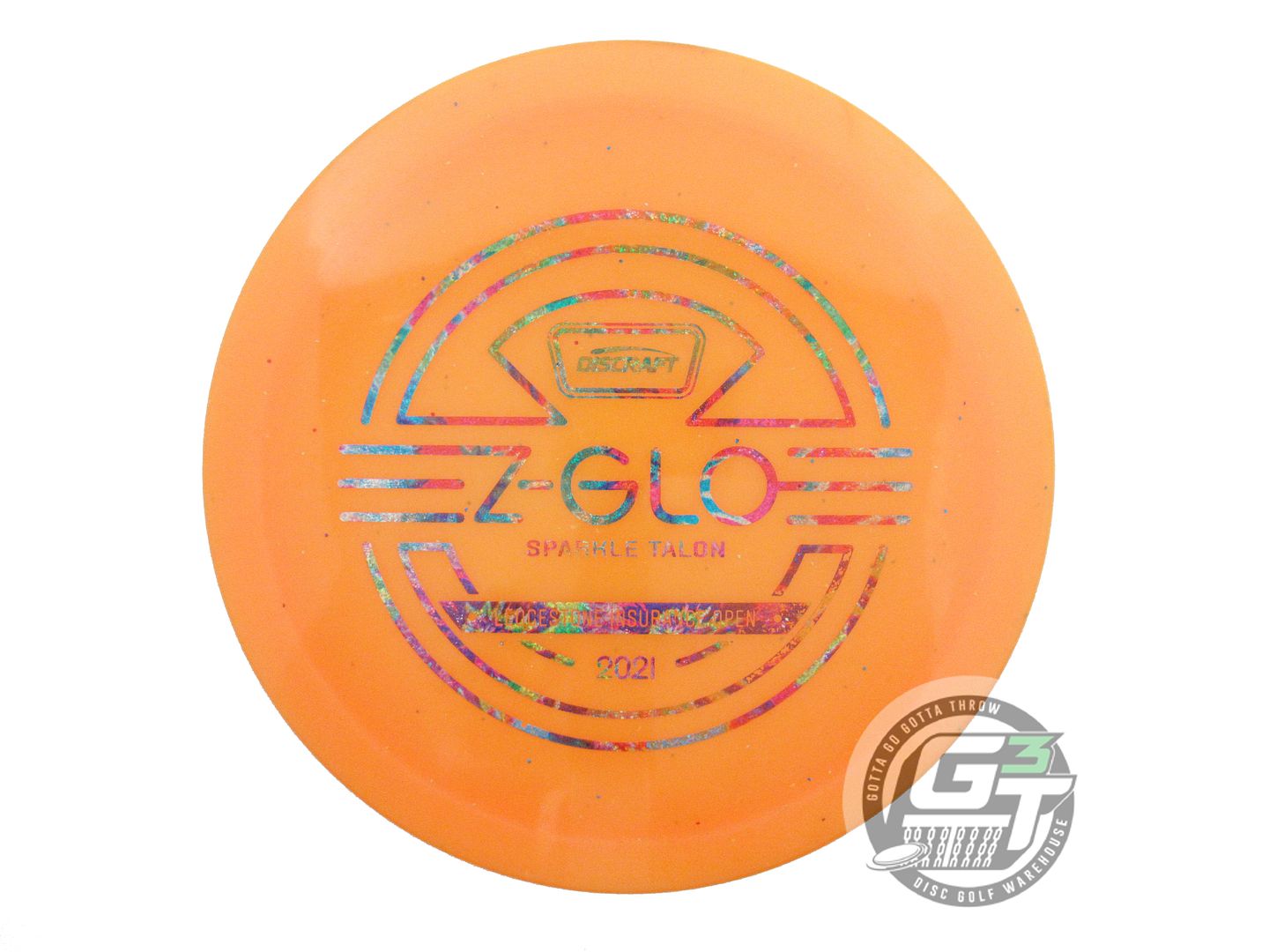 USED Discraft [LEDGESTONE] Glo Z Talon 175g Orange Fireworks Foil Driver Disc