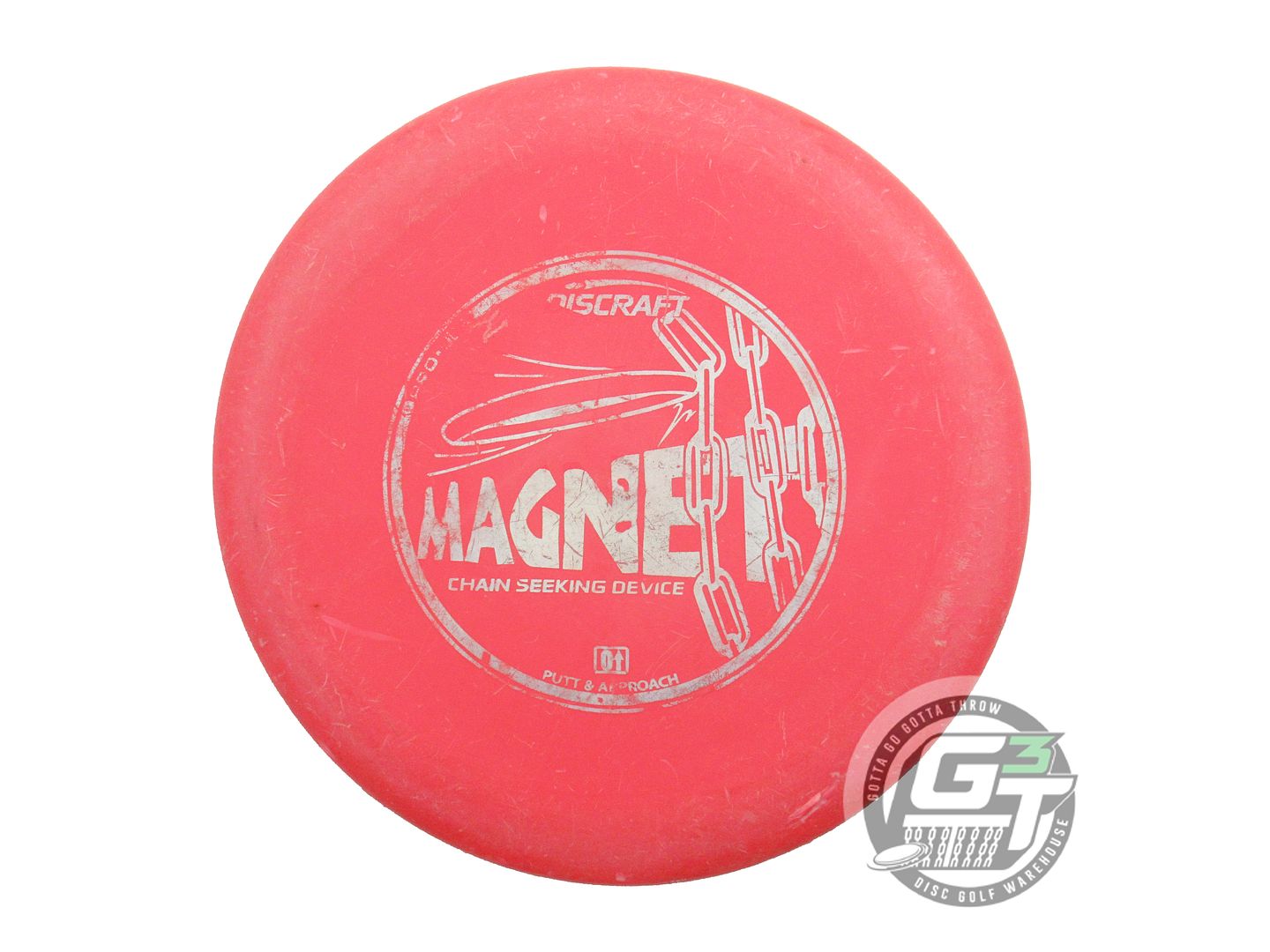 USED Discraft Pro D Magnet 178g Red Silver Holo Foil Putter Golf Disc