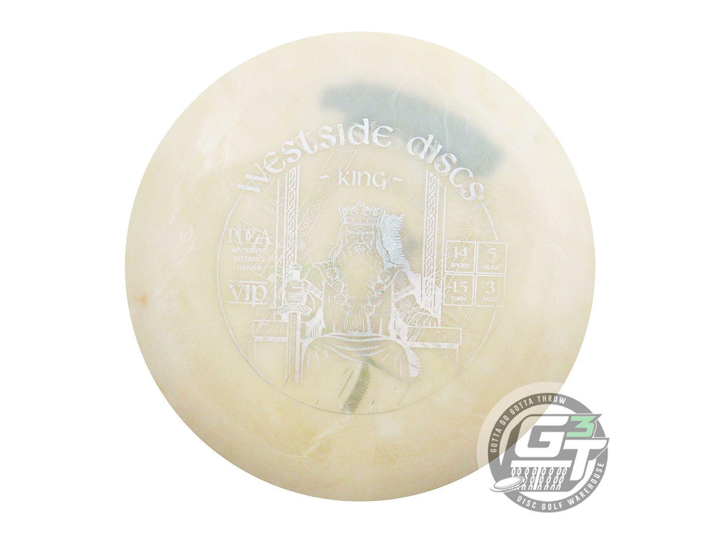 USED Westside Discs X-OUT VIP King 175g Cream Distance Driver Disc