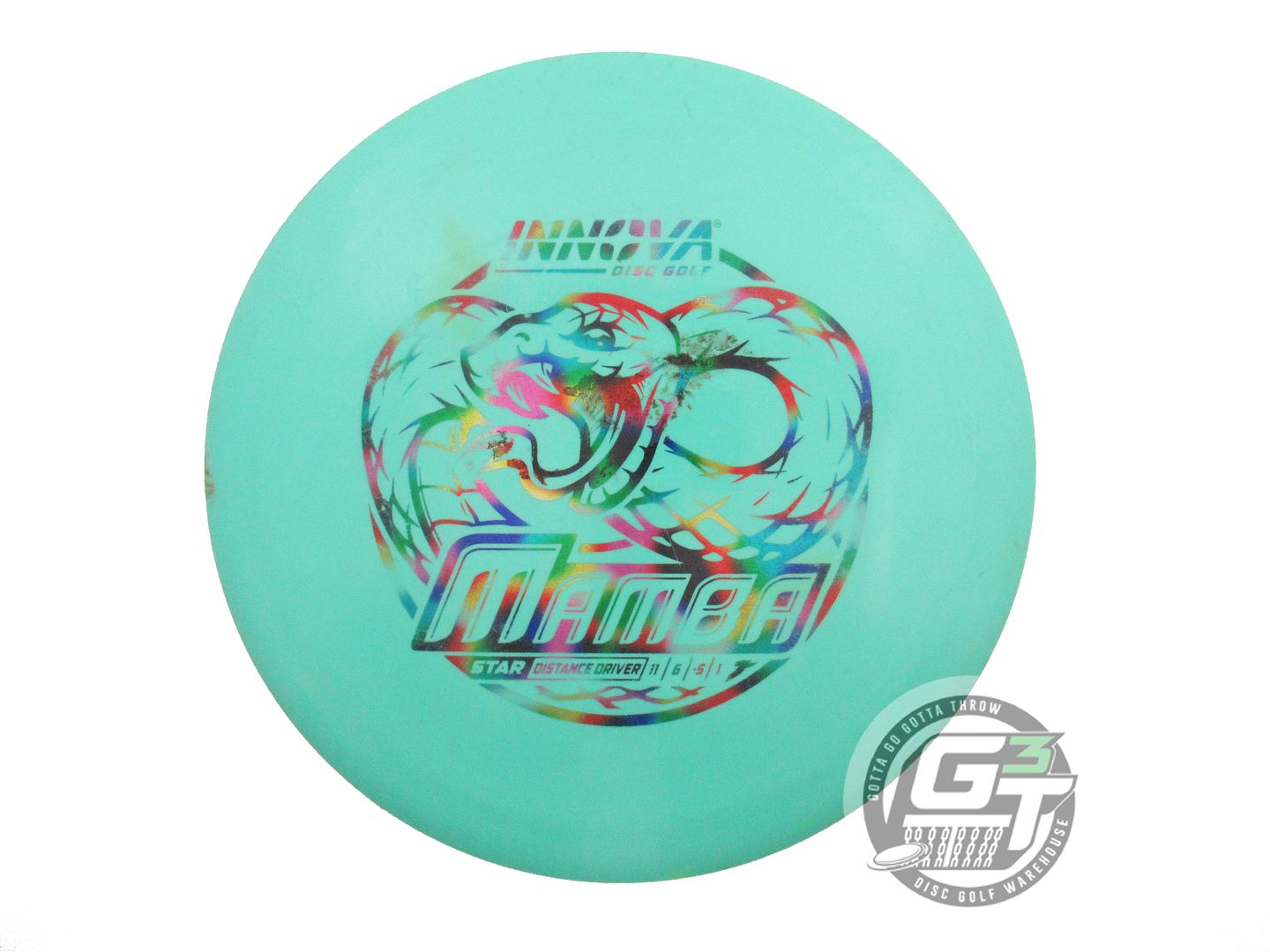 USED Innova Star Mamba 149g Seafoam Rainbow Foil Distance Driver Golf Disc