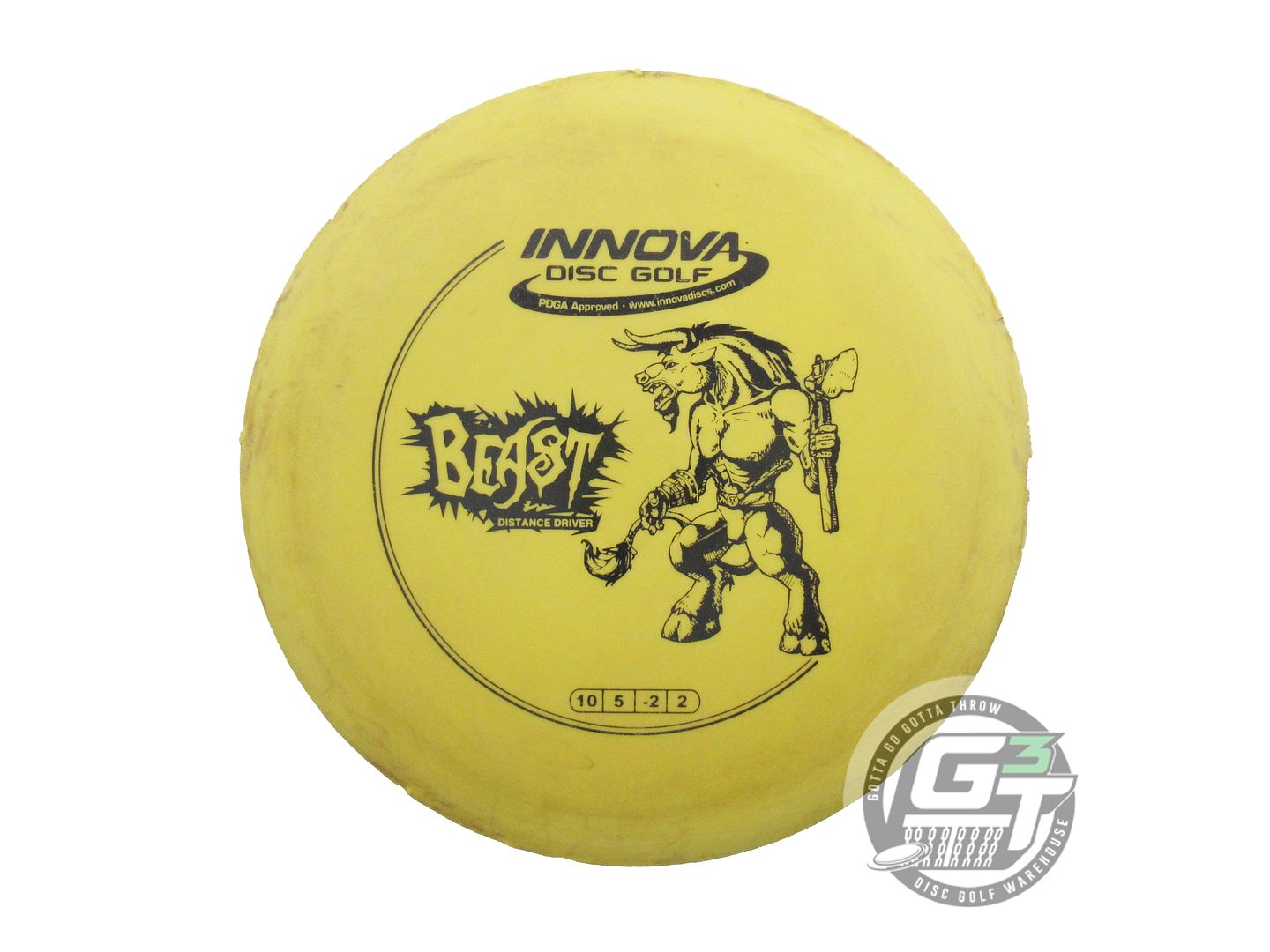 USED Innova DX Beast 174g Yellow Black Stamp Distance Driver Golf Disc