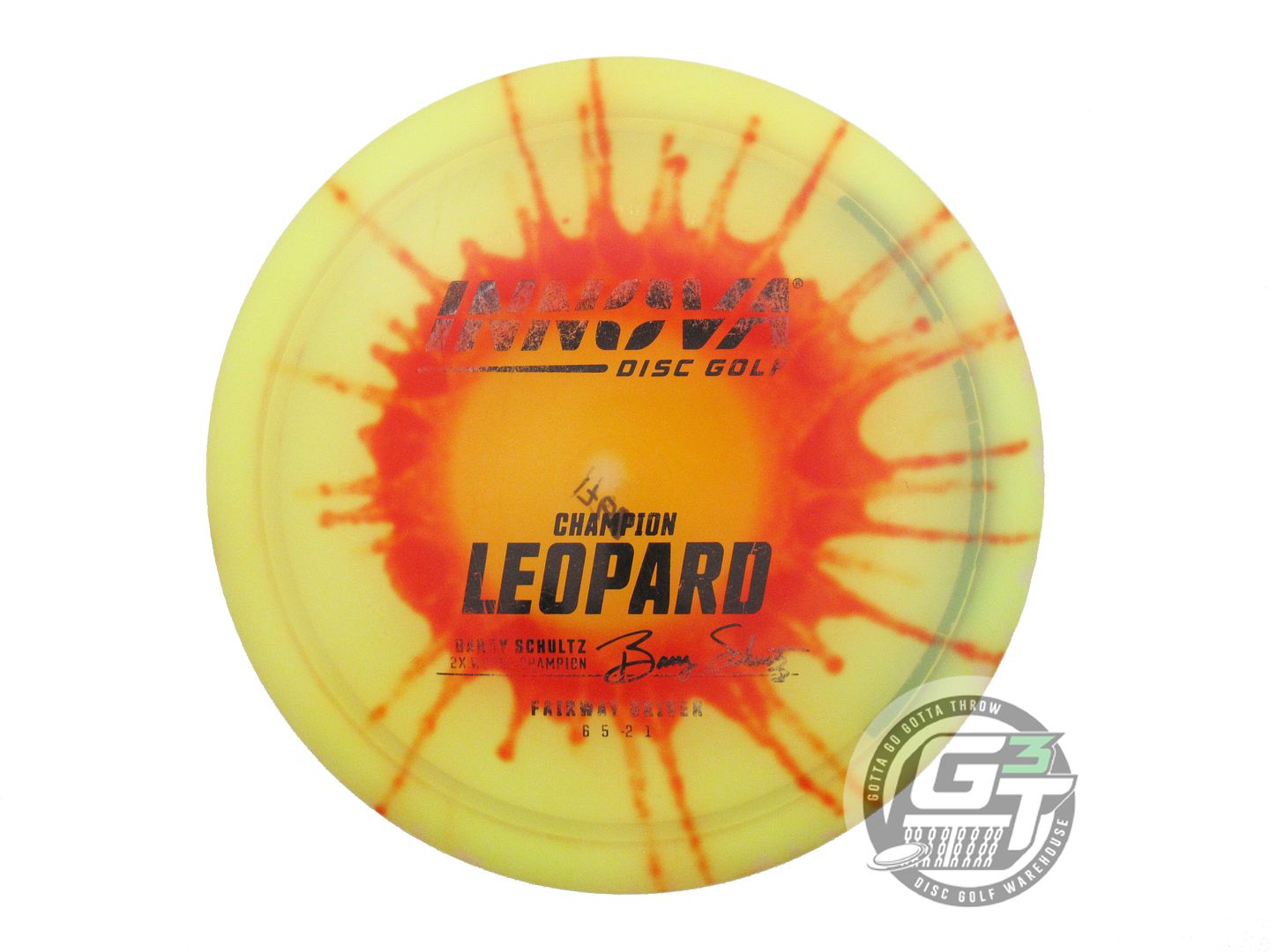USED Innova I-DYE Champion Leopard 176g Yellow Burst Fairway Driver Golf Disc