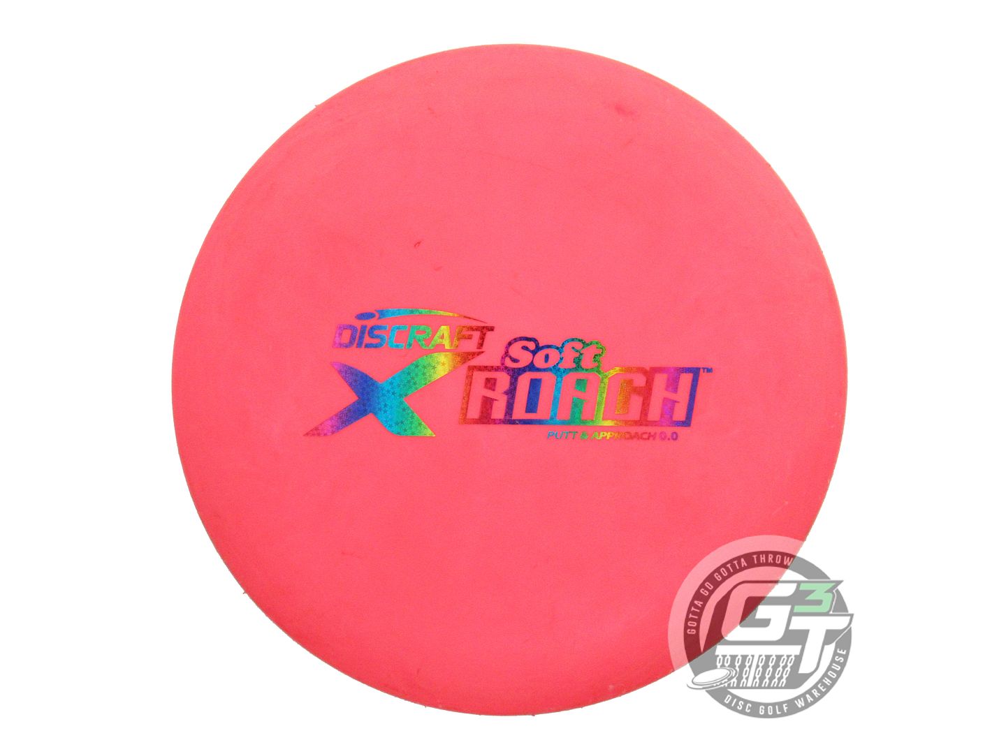 USED Discraft X Roach 175g Red Rainbow Star Foil Putter Golf Disc