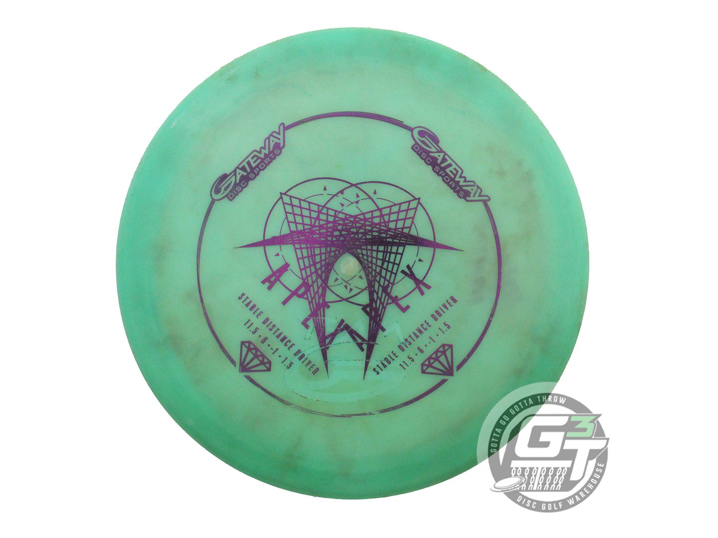 USED Gateway X-OUT Hyper-Diamond Apex 180g Green Distance Driver Golf Disc