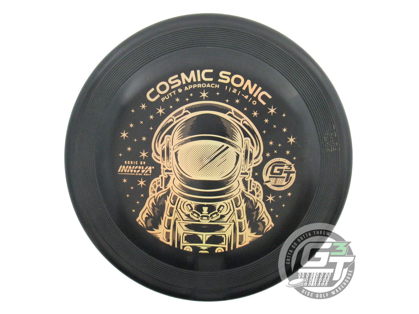 USED Innova COSMIC Star Sonic 176g Black Gold Holo Foil Putter Golf Disc