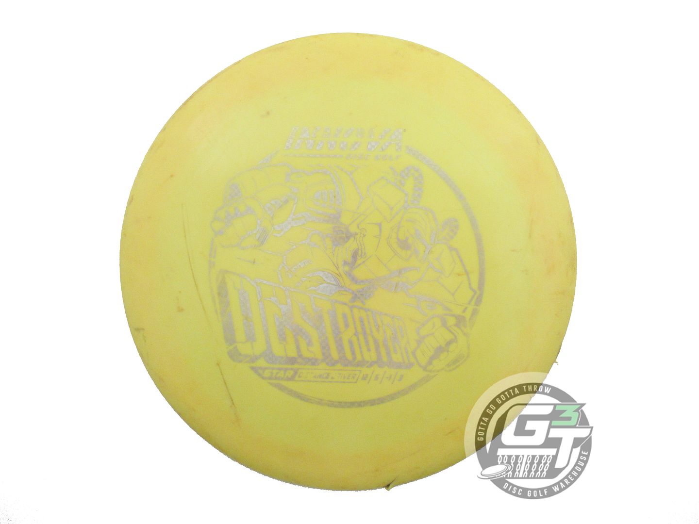 USED Innova Star Destroyer 170g Yellow Silver Weave Foil Distance Driver Disc