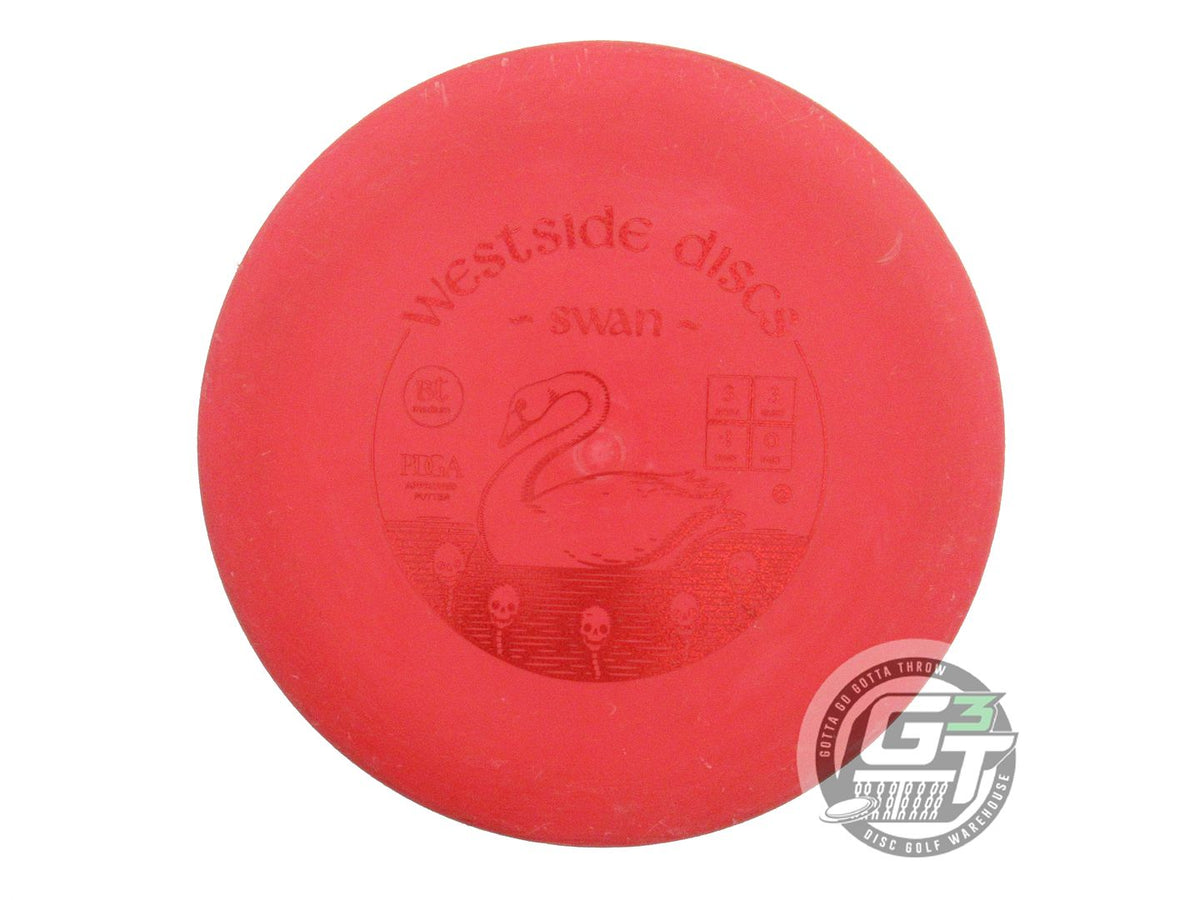 USED Westside Discs BT Medium Swan 173g Red Red Glitter Foil Putter Golf Disc