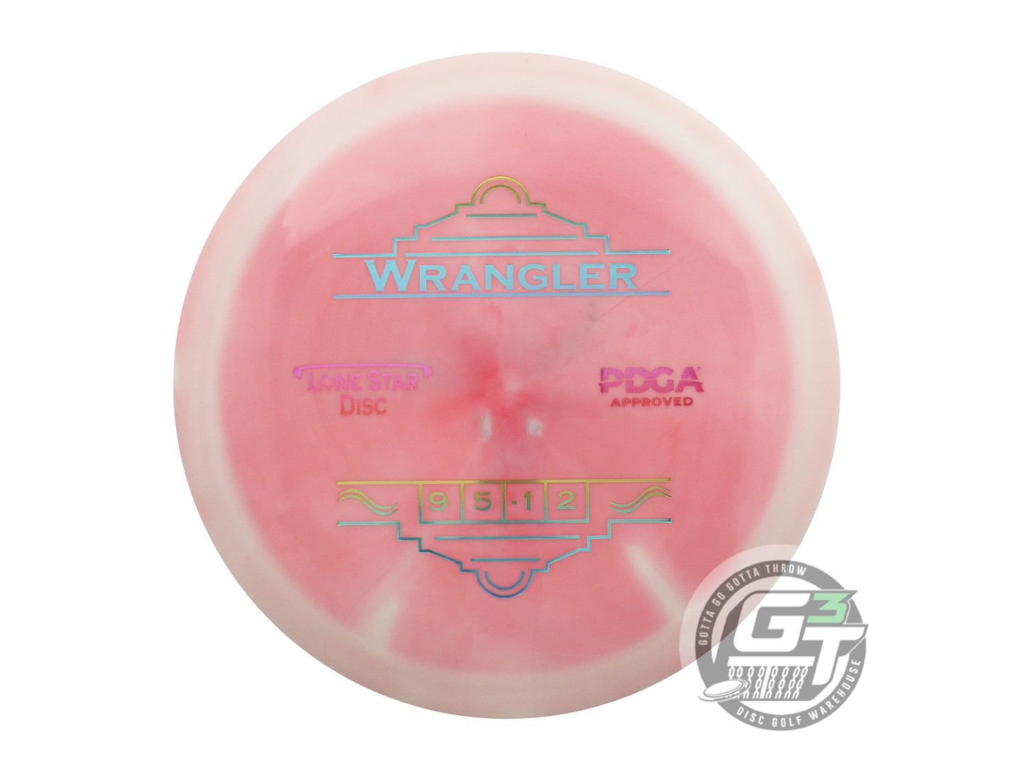 USED Lone Star Bravo Wrangler 173g White-Pink Rainbow Foil Distance Driver Disc
