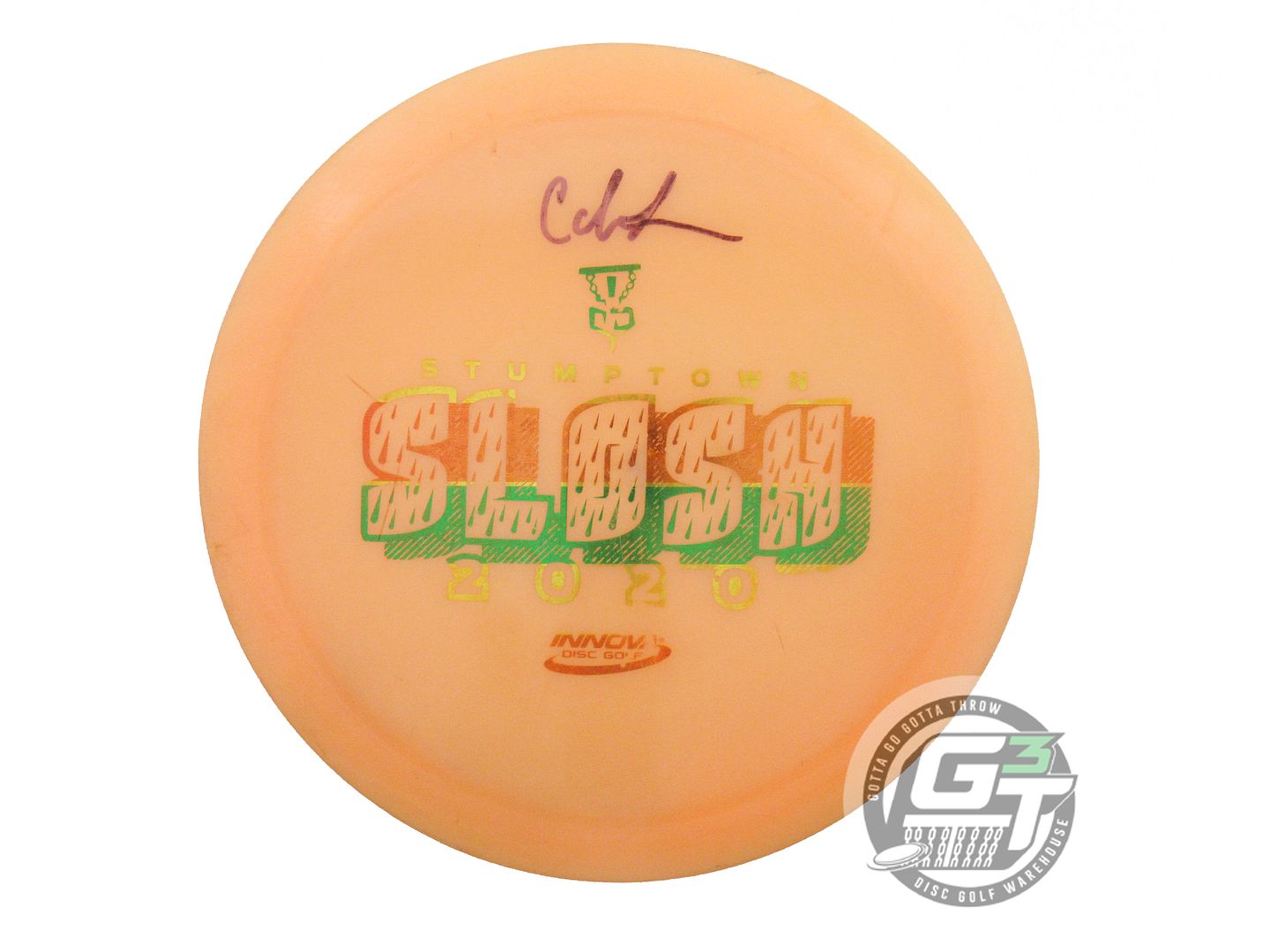 USED Innova Champion Glow Firebird 171g Peach Rasta Foil Distance Driver Disc