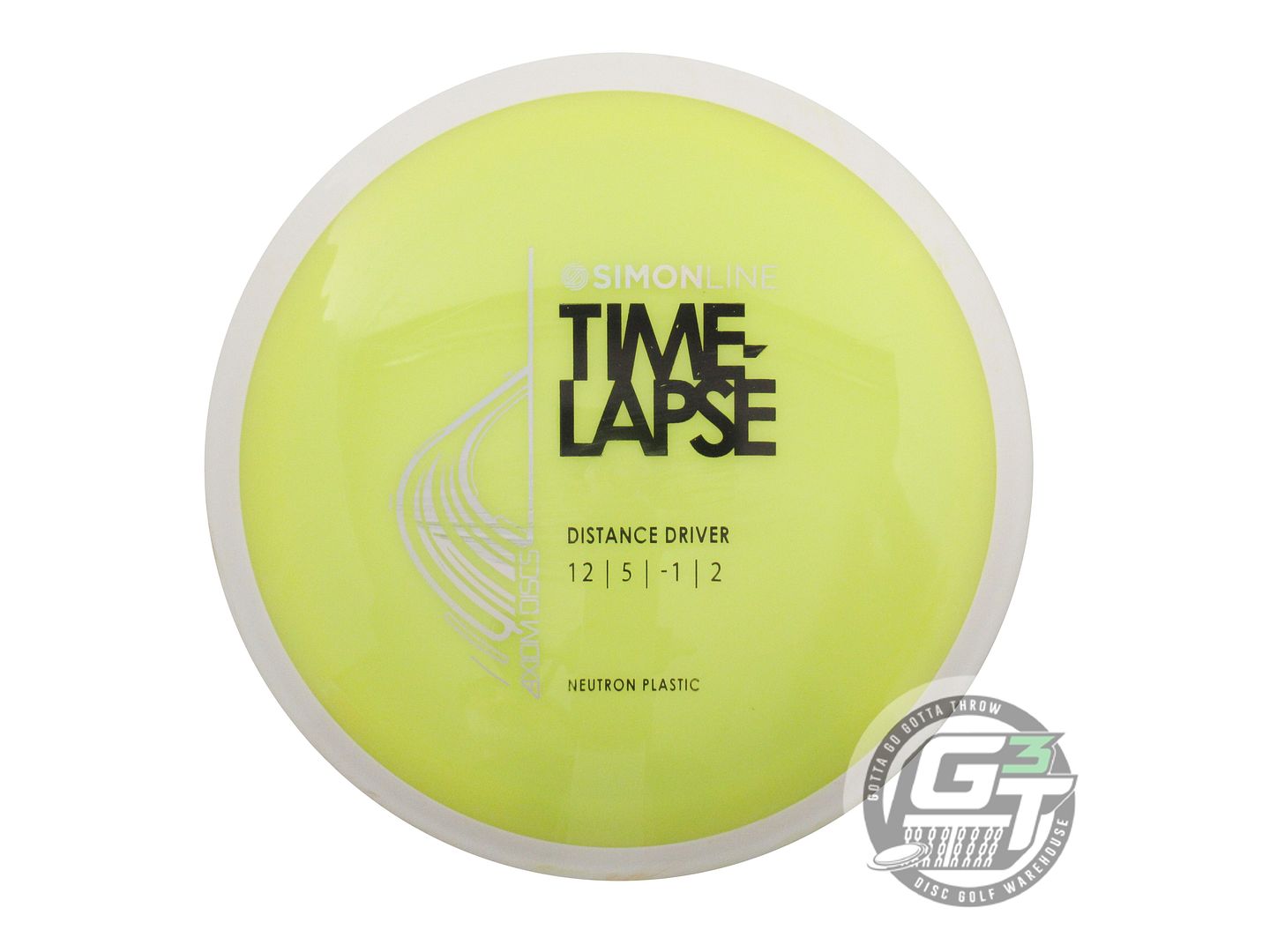 USED Axiom Discs [LIZOTTE] Neutron Time Lapse 173g Yellow White Rim Driver Disc
