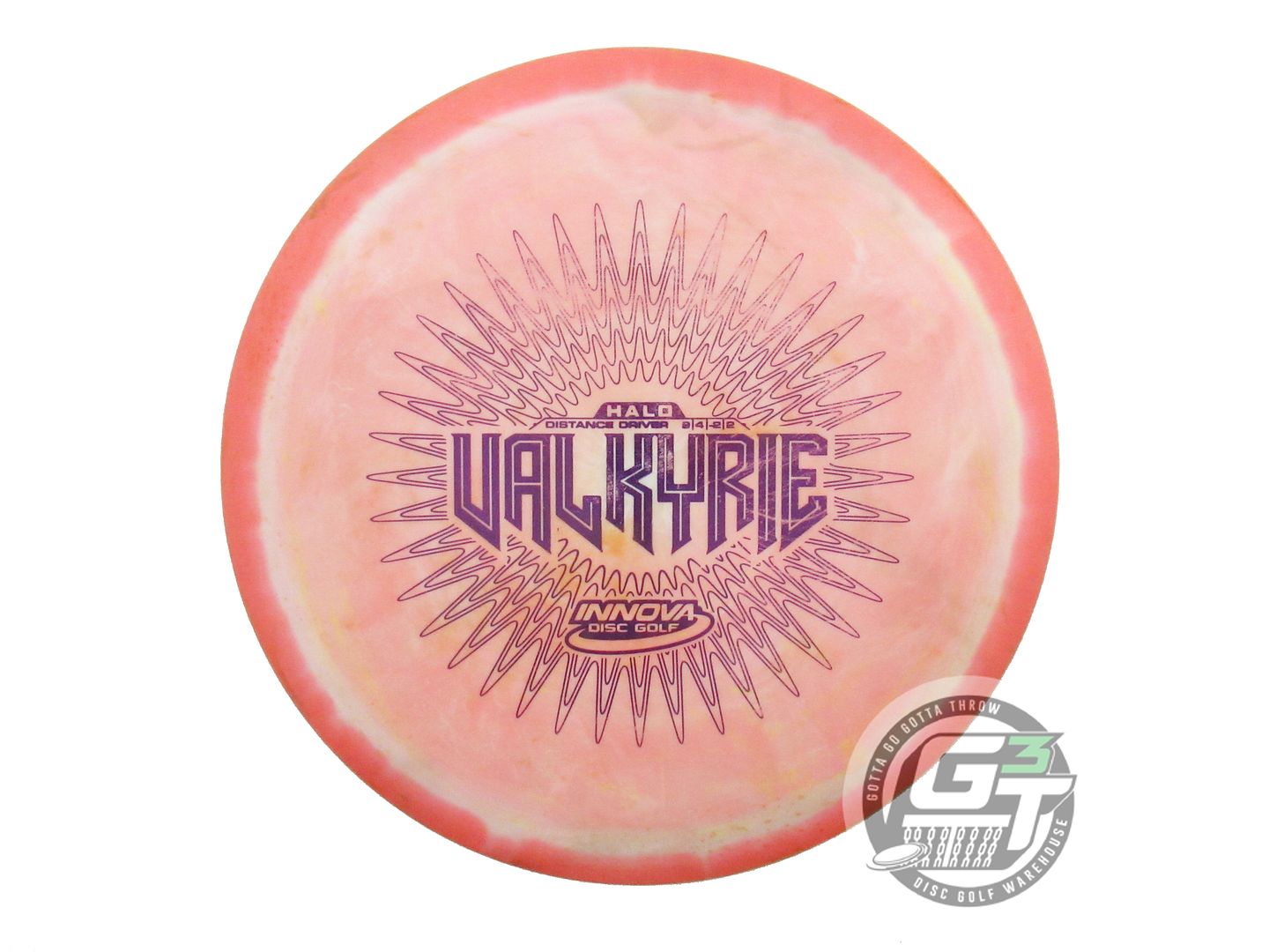 USED Innova Halo Star Valkyrie 174g Pink-White Distance Driver Golf Disc