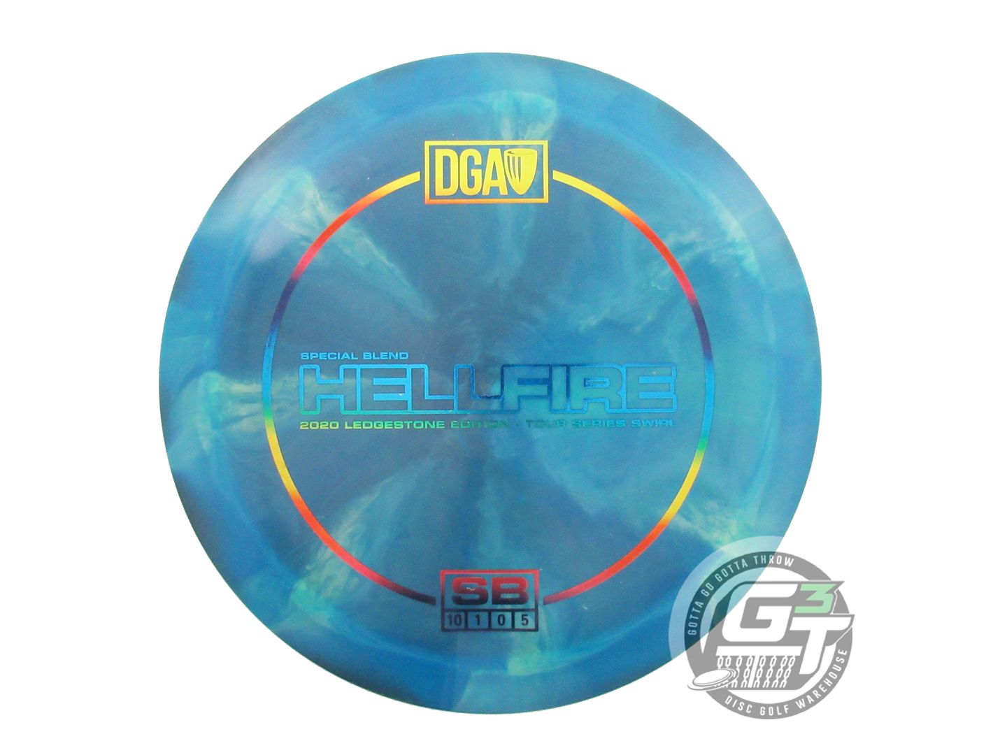 USED DGA [LEDGESTONE] Special Blend Hellfire 175g Blue-Lime Driver Golf Disc