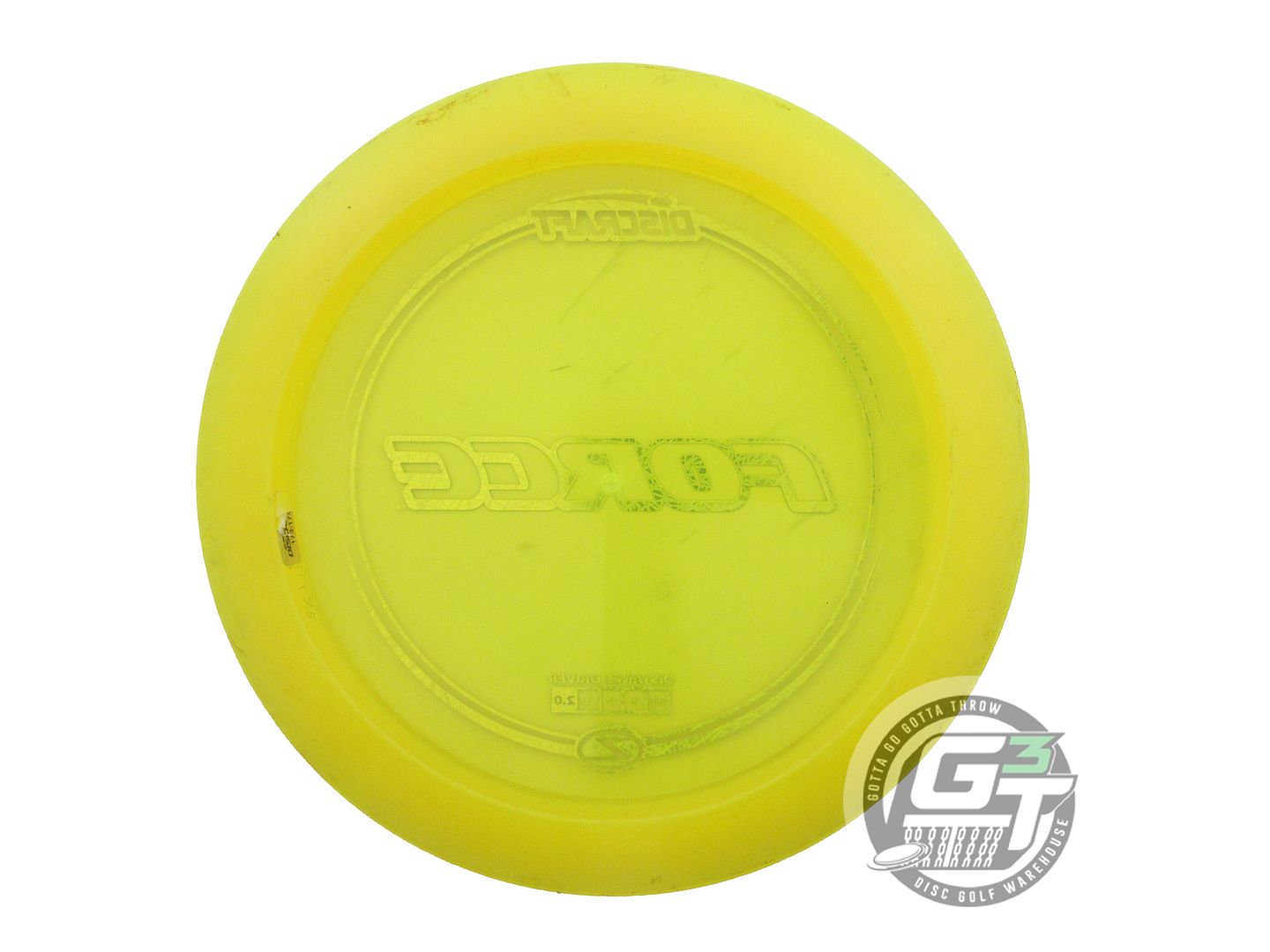 USED Discraft Z Force 175g Yellow Lilac Foil Distance Driver Golf Disc