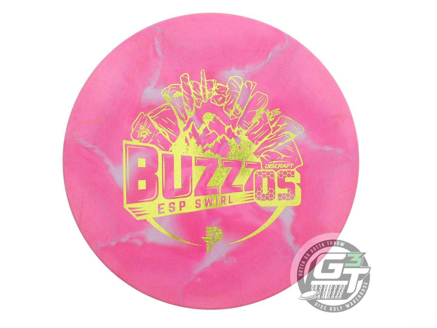 USED Discraft [PIERCE] ESP Buzzz OS 179g Pink-Sky Blue Midrange Golf Disc
