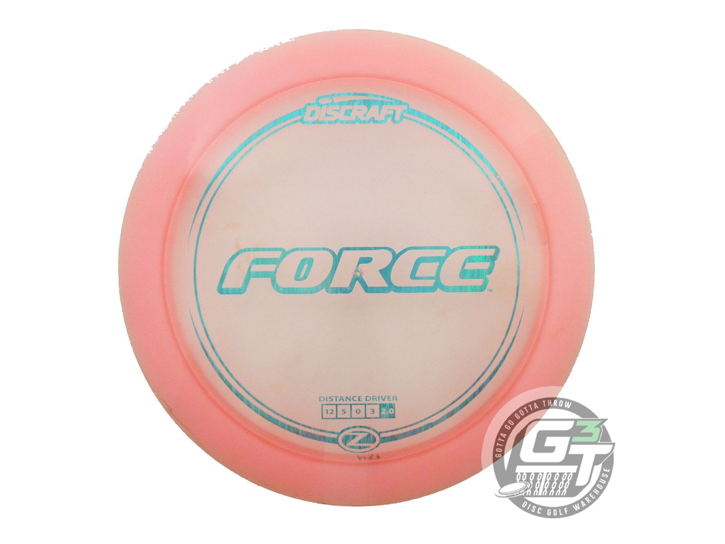 USED Discraft Z Force 174g Pink Teal Foil Distance Driver Golf Disc
