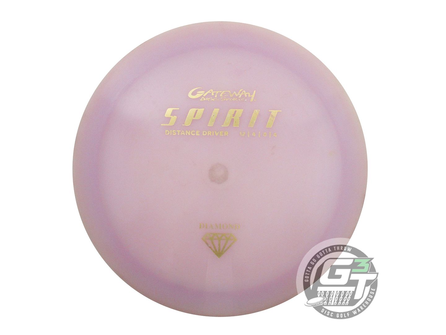 USED Gateway Diamond Spirit 173g Lilac Gold Foil Distance Driver Golf Disc