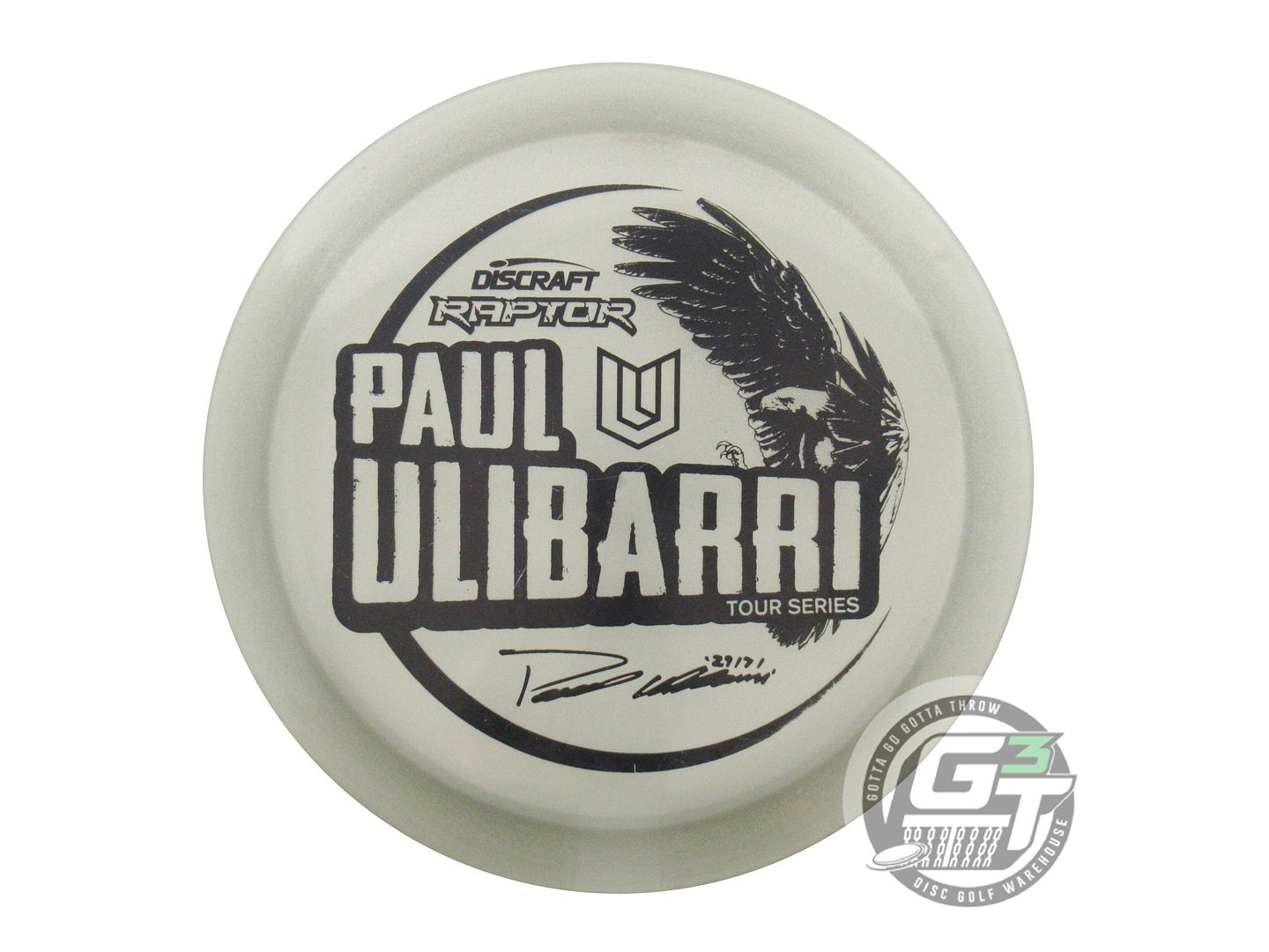 USED Discraft [ULIBARRI] Metallic Z Raptor 175g Smoke Black Stamp Driver Disc