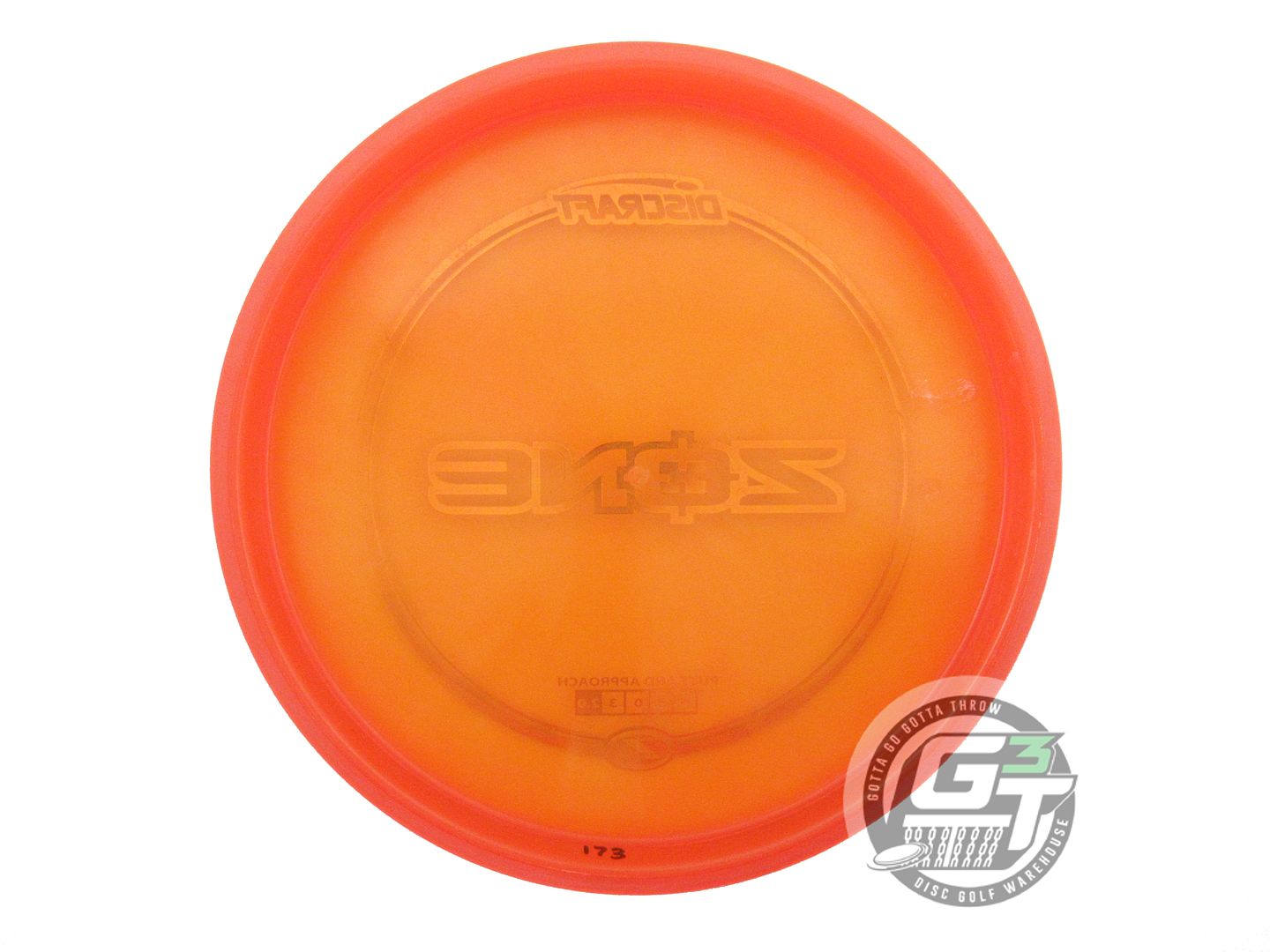 USED Discraft Z Zone 173g Orange Wonder Bread Foil PUDDLE TOP Putter Golf Disc