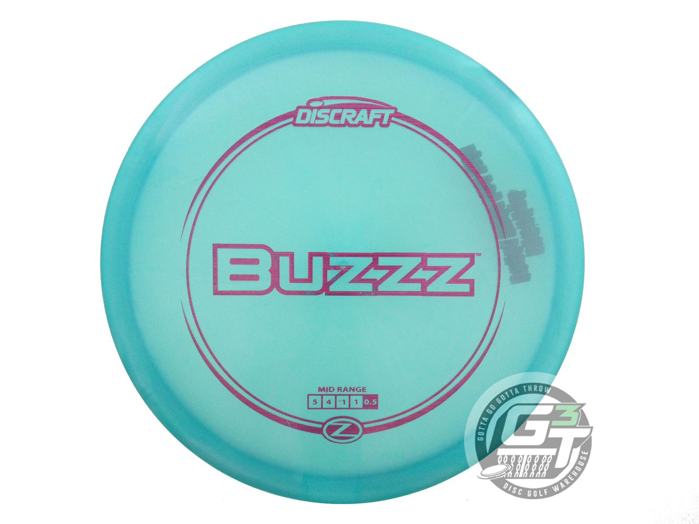 USED Discraft Z Buzzz 175g Aqua Purple Laser Foil Midrange Golf Disc