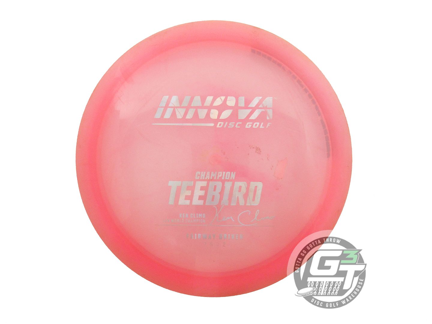 USED Innova Champion Teebird 174g Pink Silver Holo Foil Fairway Driver Golf Disc