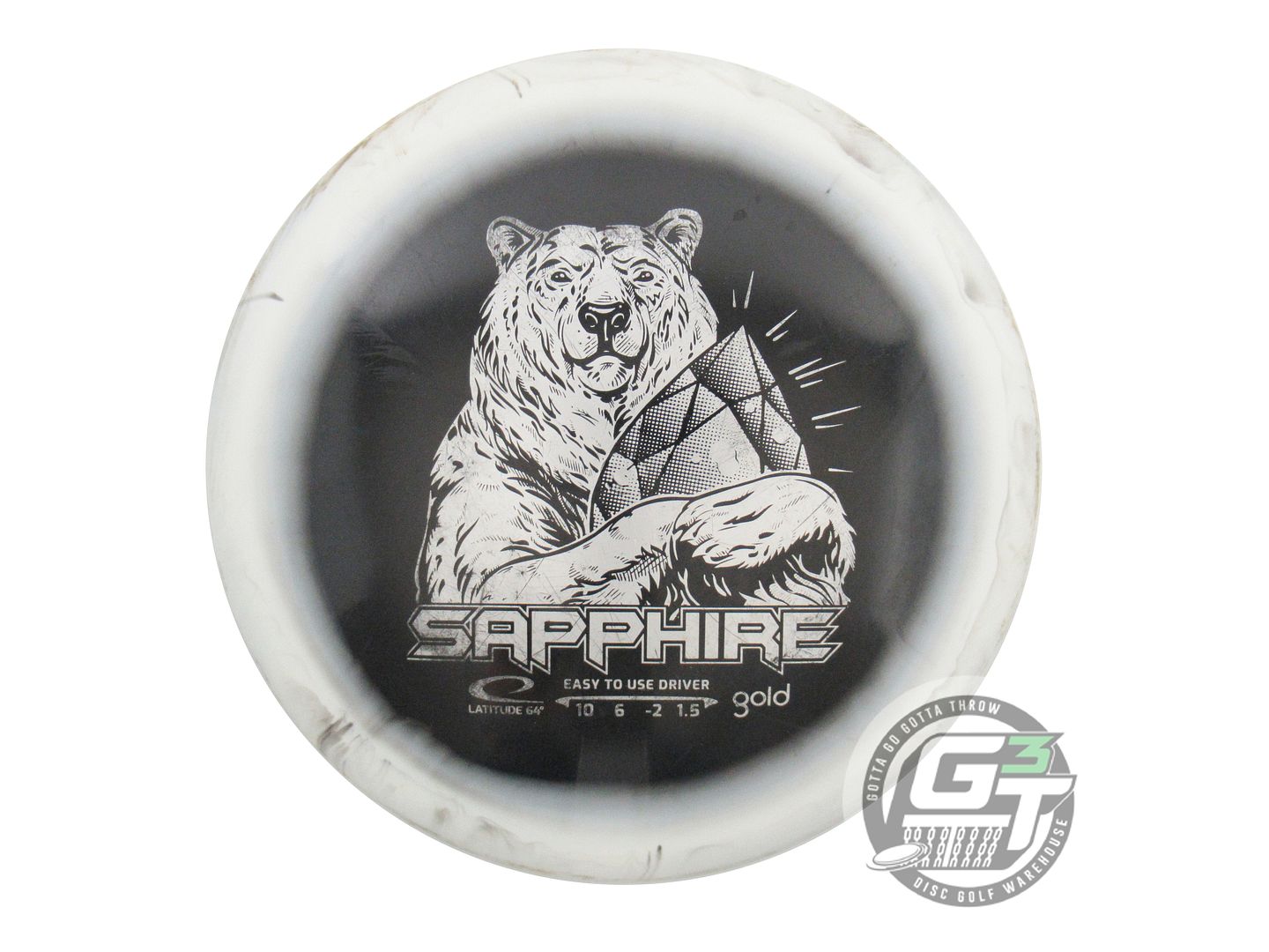 USED Latitude 64 Gold Orbit Sapphire 165g White-Black Distance Driver Golf Disc