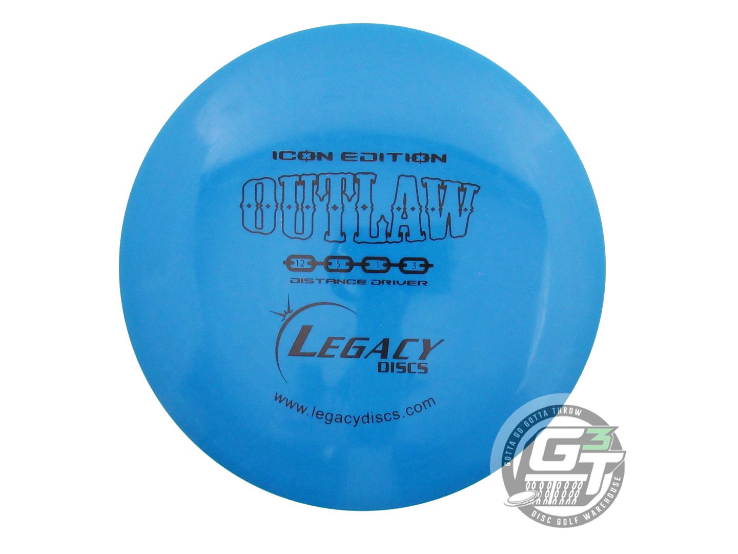 USED Legacy Discs Icon Outlaw 167g Blue Black Stamp Distance Driver Golf Disc