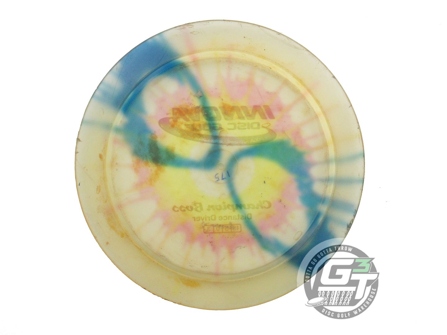 USED Innova I-DYE Champion Boss 175g Yellow Burst Distance Driver Golf Disc