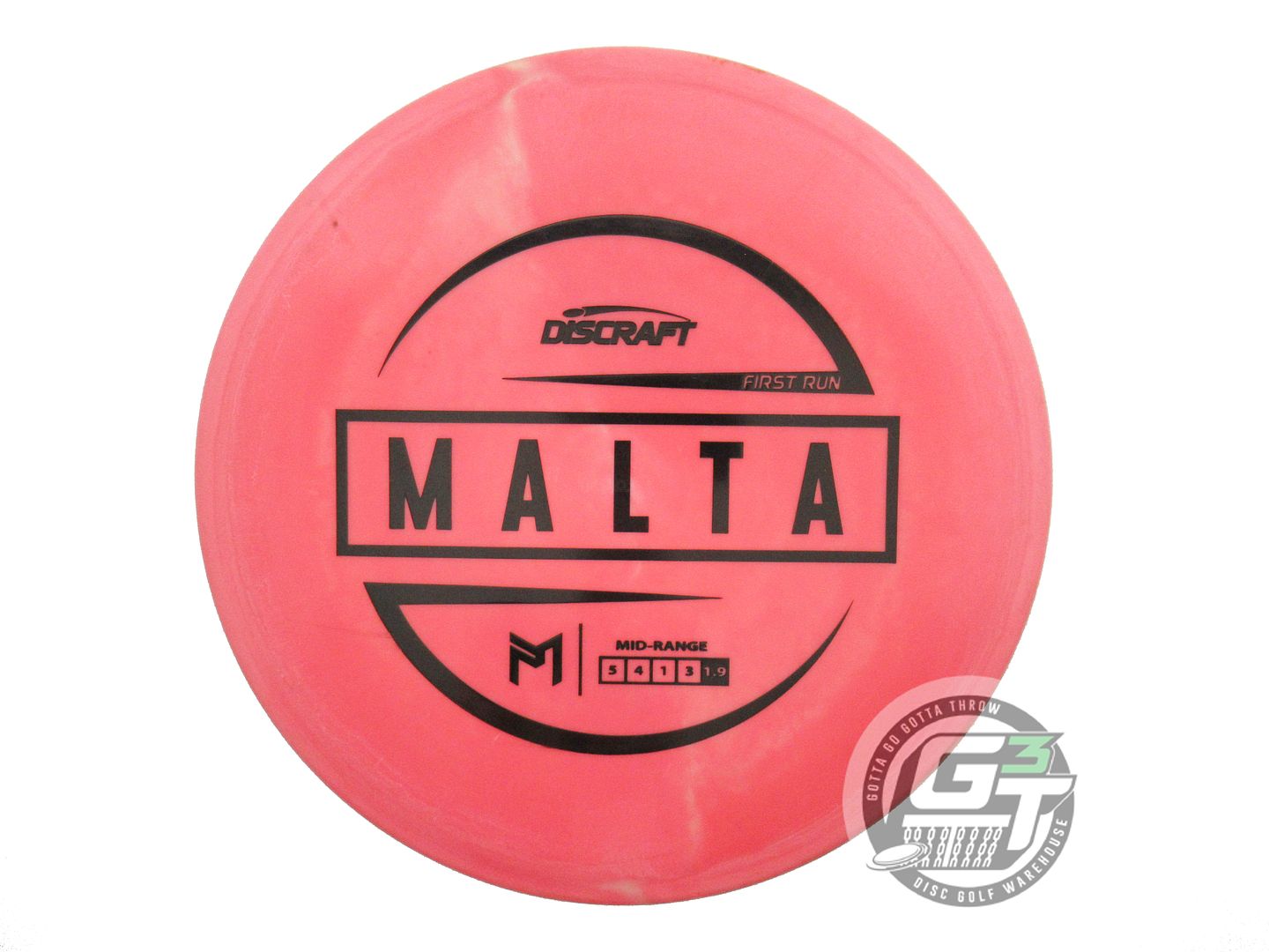 USED Discraft [McBETH] FIRST RUN ESP Malta 176g Pink Black Stamp Midrange Disc