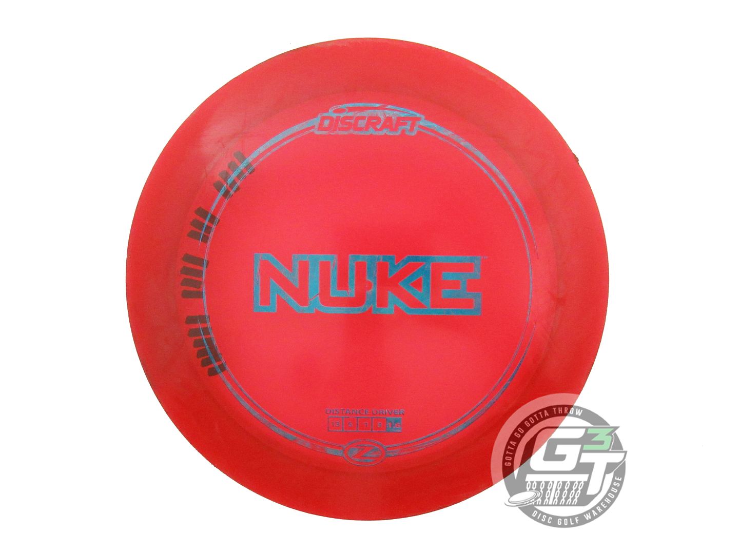 USED Discraft Z Nuke 176g Red Blue Foil Distance Driver Golf Disc