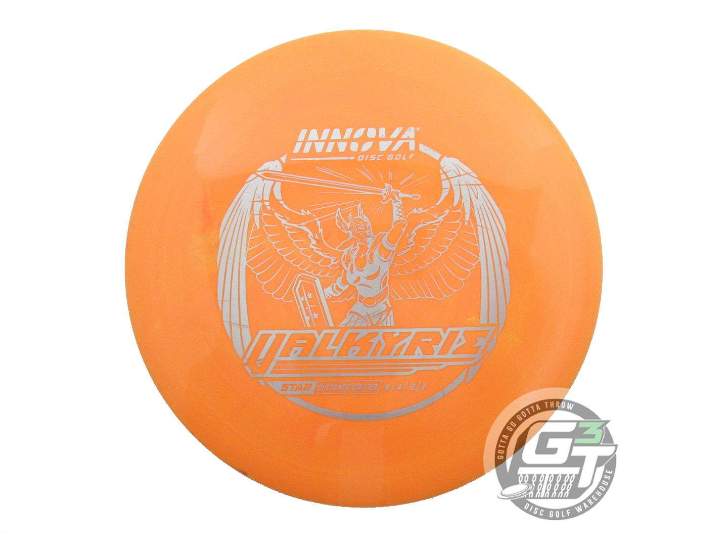 USED Innova Star Valkyrie 168g Orange Silver Foil Distance Driver Golf Disc
