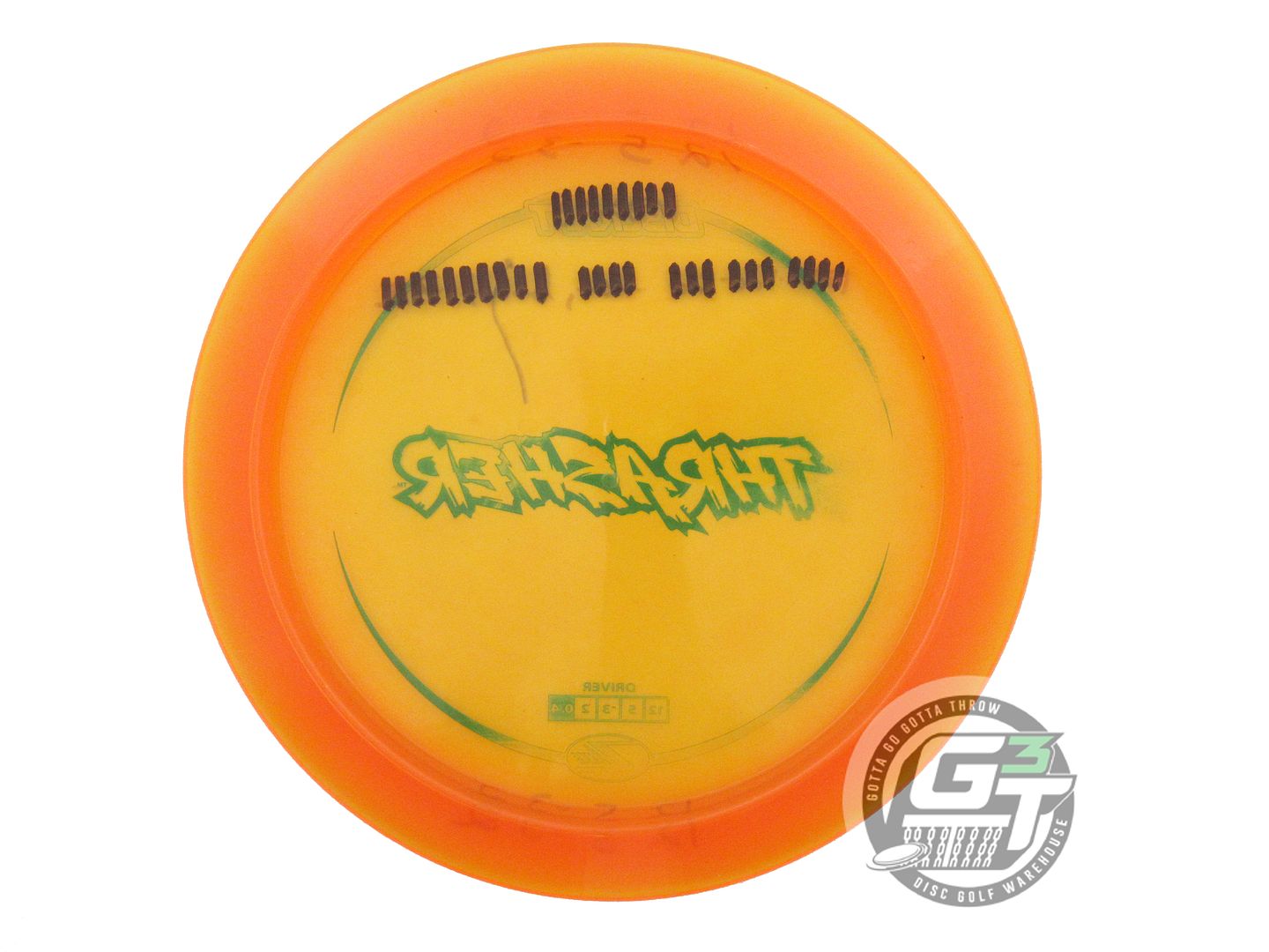 USED Discraft Z Lite Thrasher 159g Orange Green Stamp Distance Driver Golf Disc