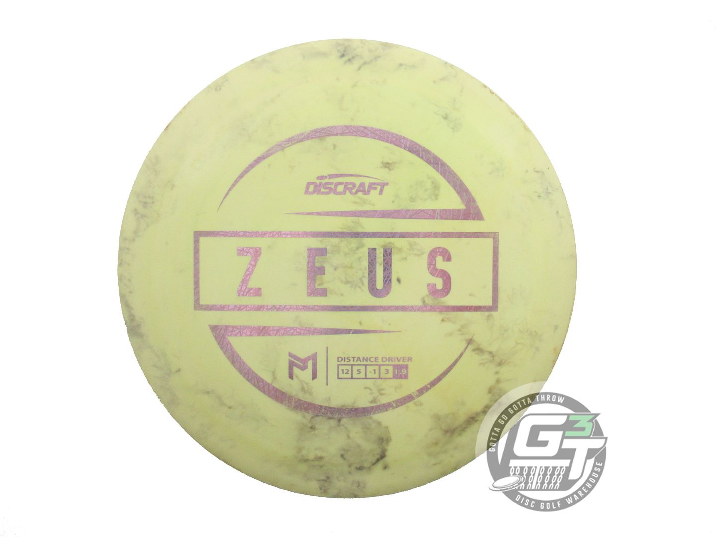 USED Discraft [McBETH] ESP Zeus 174g Yellow HOME DYED Driver Golf Disc