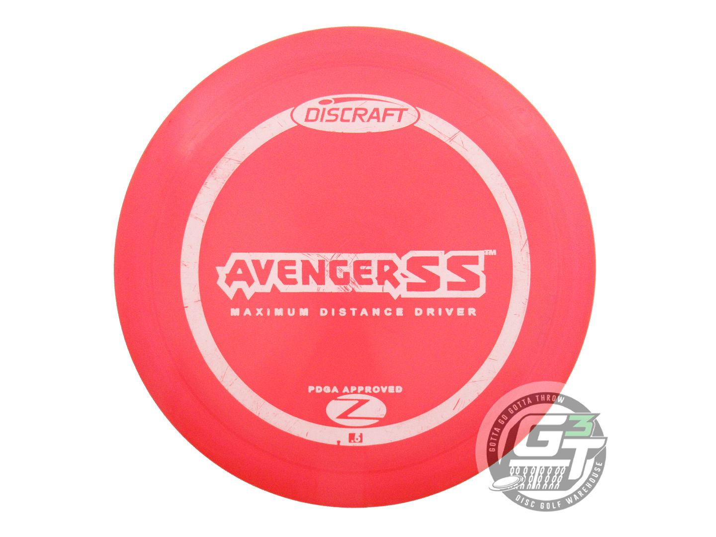 USED Discraft Z Avenger SS 174g Red White Stamp PFN Distance Driver Golf Disc