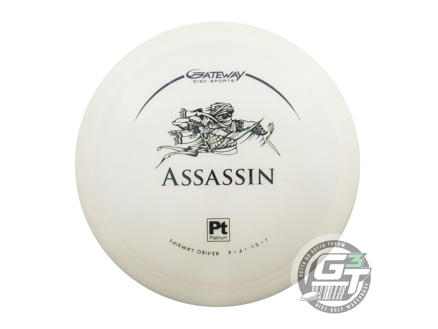 USED Gateway Platinum Assassin 169g White Black Stamp Fairway Driver Golf Disc