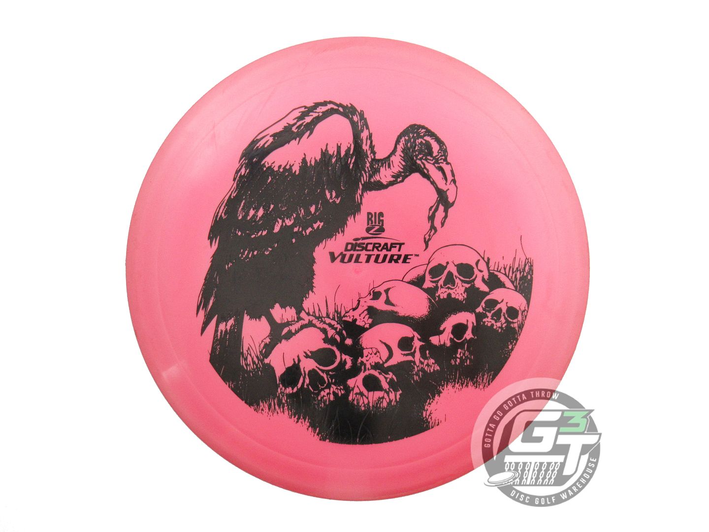 USED Discraft Big Z Vulture 176g Pink Black Stamp Distance Driver Golf Disc