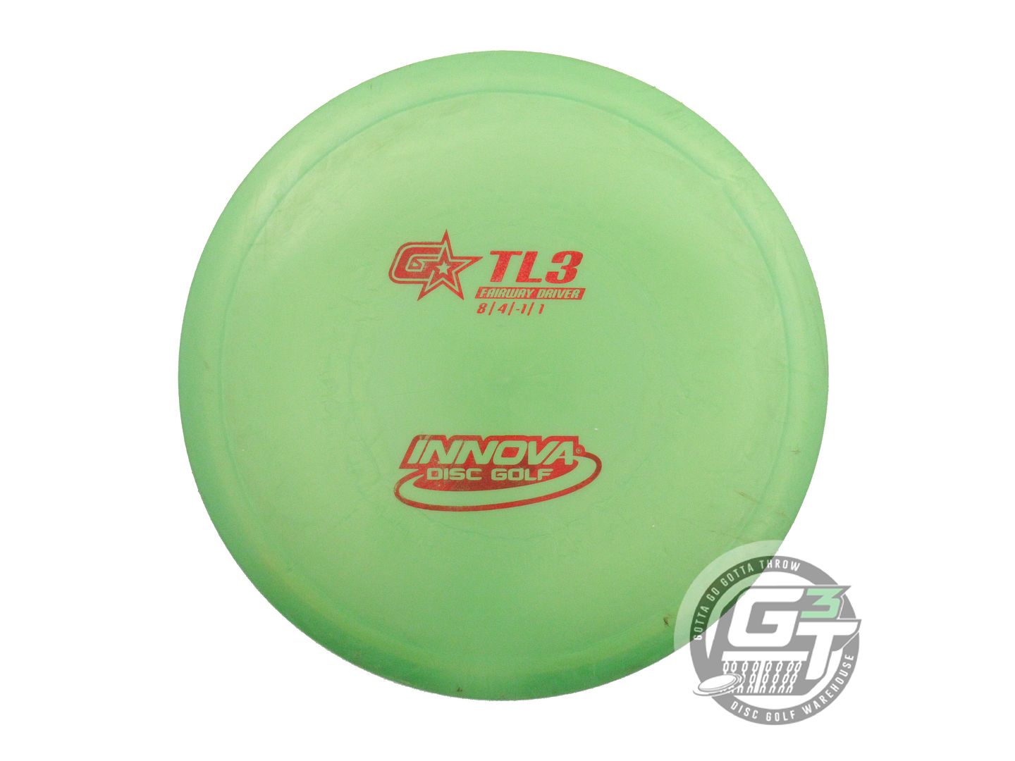 USED Innova GStar TL3 176g Lime Red Glitter Foil Fairway Driver Golf Disc