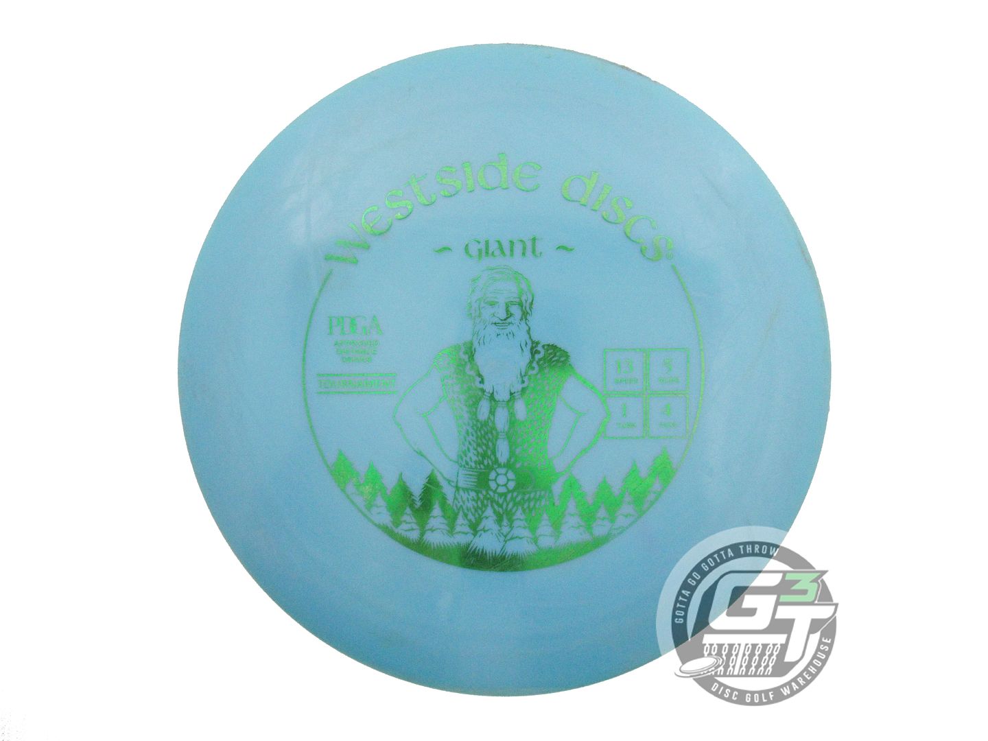 USED Westside Discs Tournament Giant 172g Blue Green Foil Distance Driver Disc