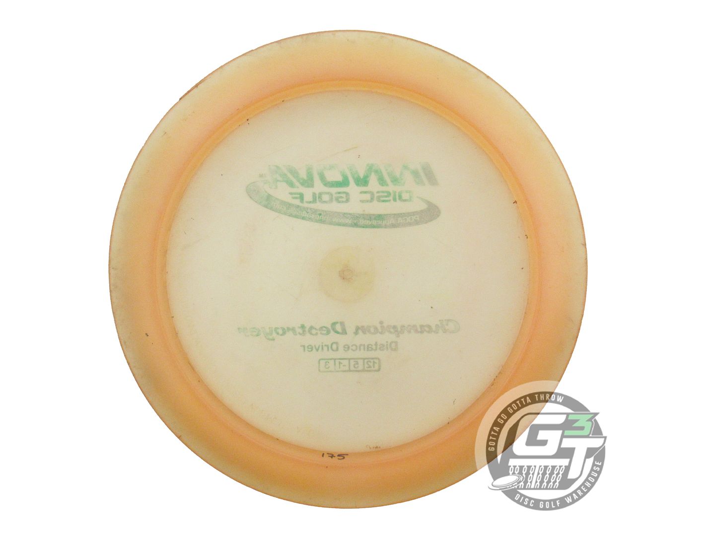 USED Innova Champion Destroyer 175g Peach Green Foil Distance Driver Golf Disc