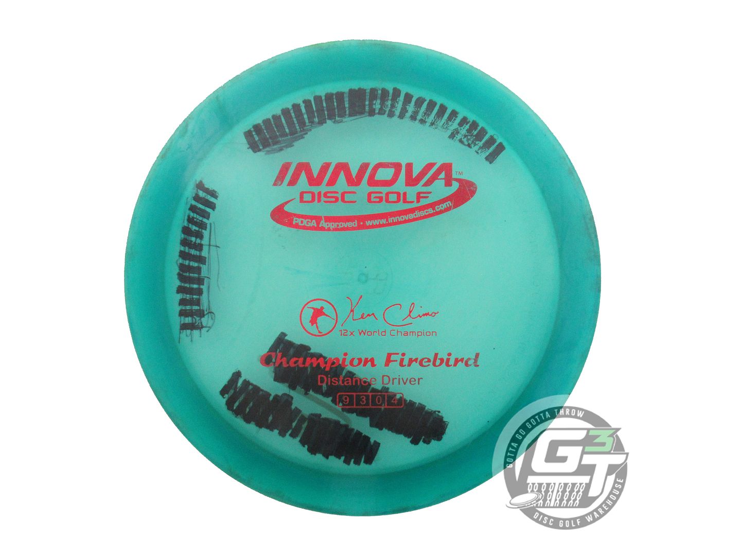 USED Innova Champion Firebird 175g Teal Red Foil Distance Driver Golf Disc