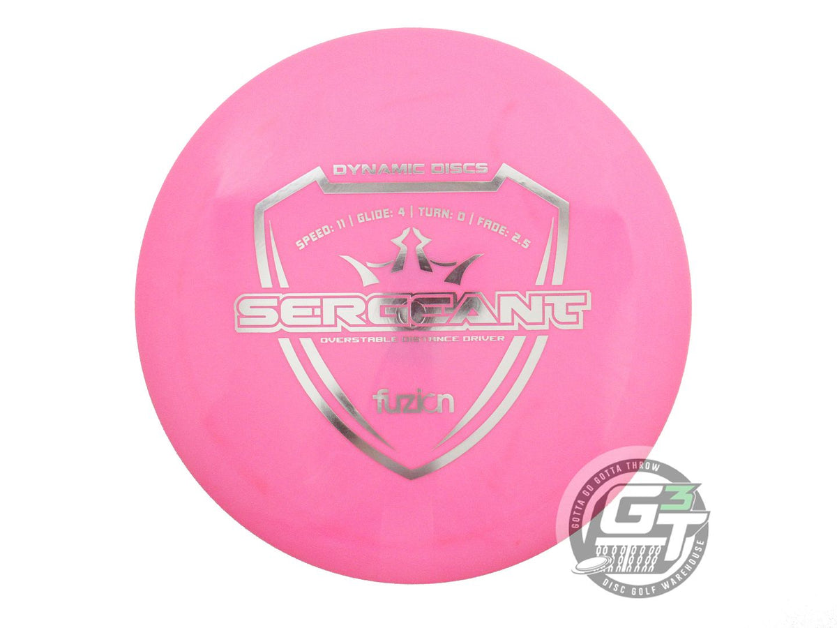 USED Dynamic Discs Fuzion Sergeant 176g Pink Silver Foil Driver Golf Disc