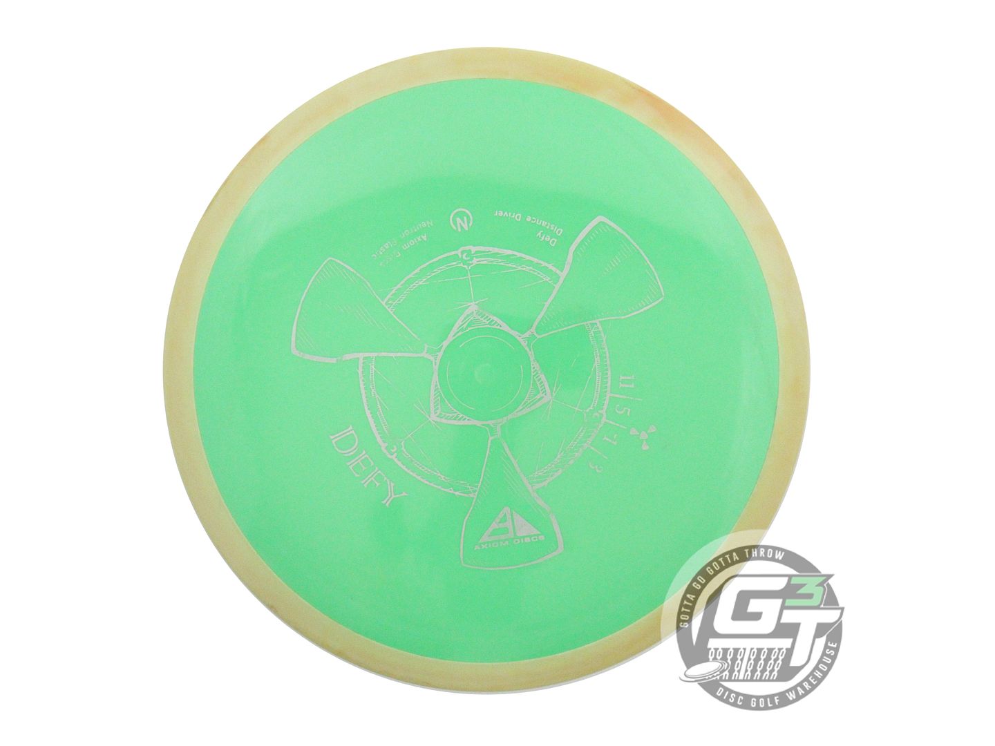 USED Axiom Discs Neutron Defy 175g Green Peach Rim Distance Driver Golf Disc