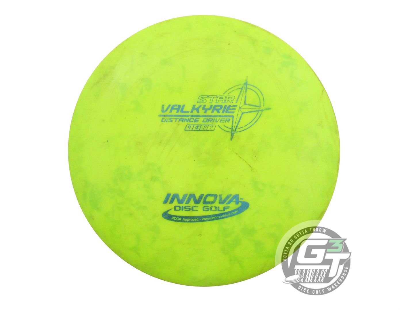 USED Innova Star Valkyrie 173g Lime Blue Foil Distance Driver Golf Disc