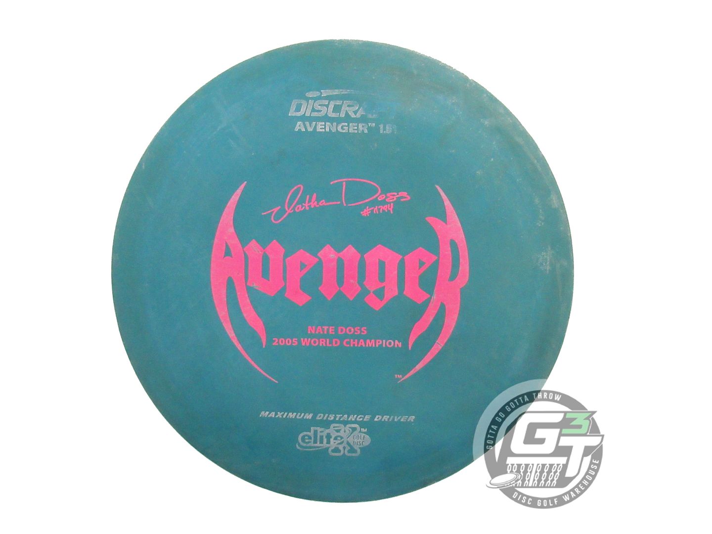USED Discraft Elite X Avenger 170g Green Pink Stamp OOP Distance Driver Disc