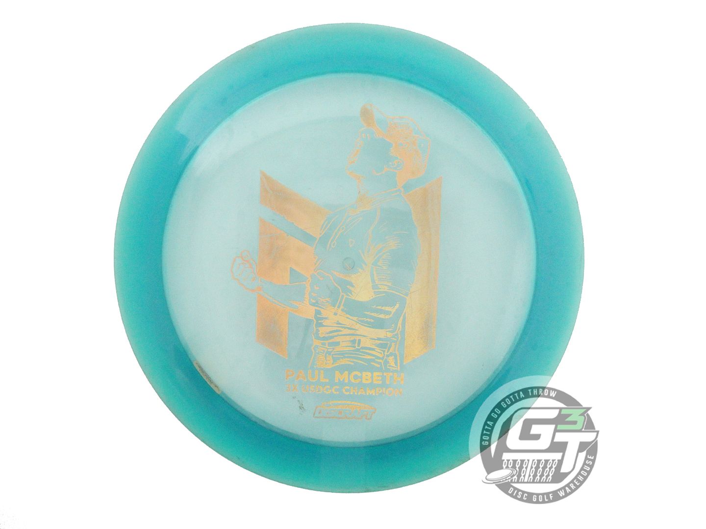 USED Discraft [McBETH] CryZtal Hades 172g Aqua Gold Holo Foil Driver Golf Disc