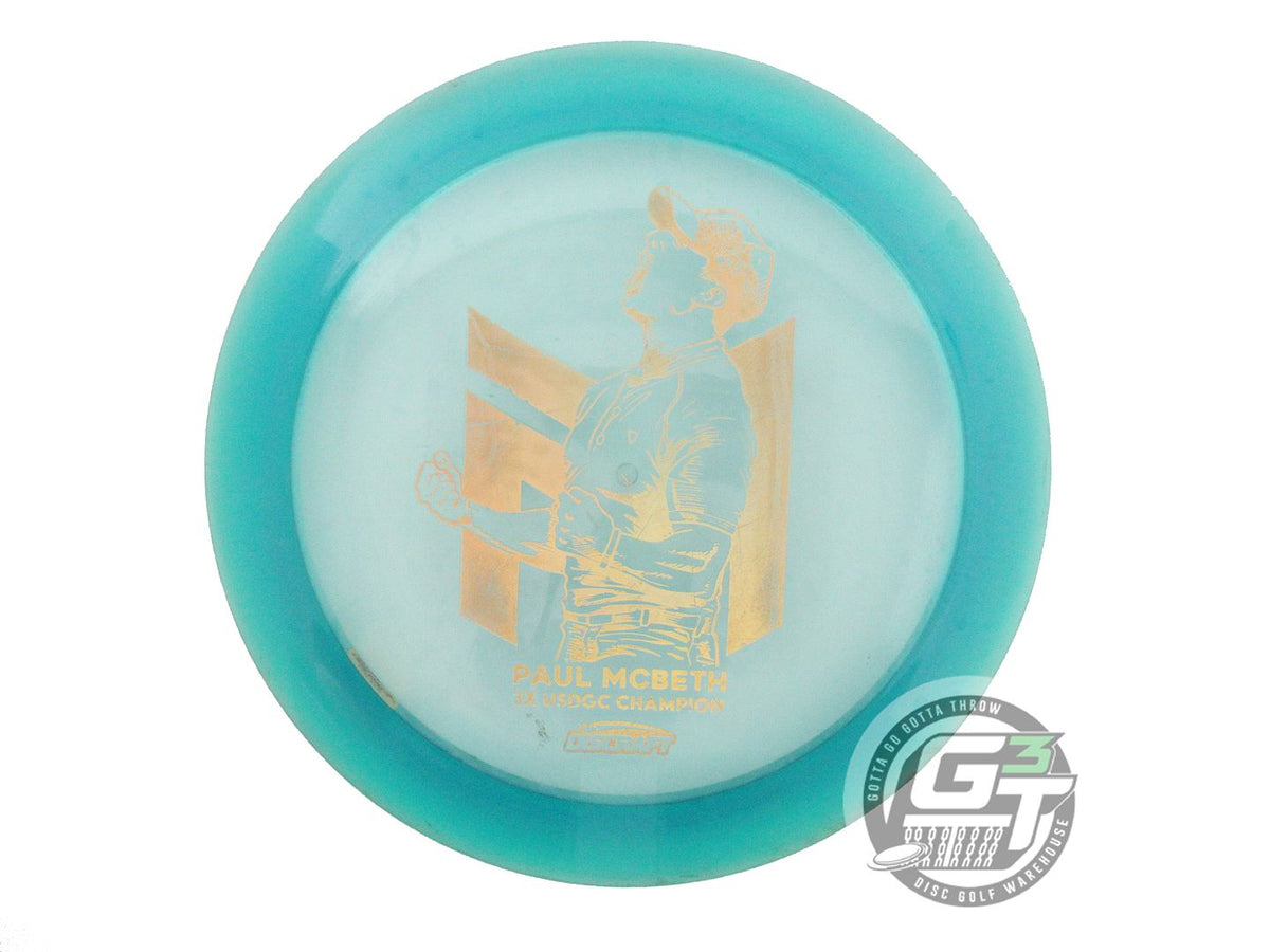 USED Discraft [McBETH] CryZtal Hades 172g Aqua Gold Holo Foil Driver Golf Disc